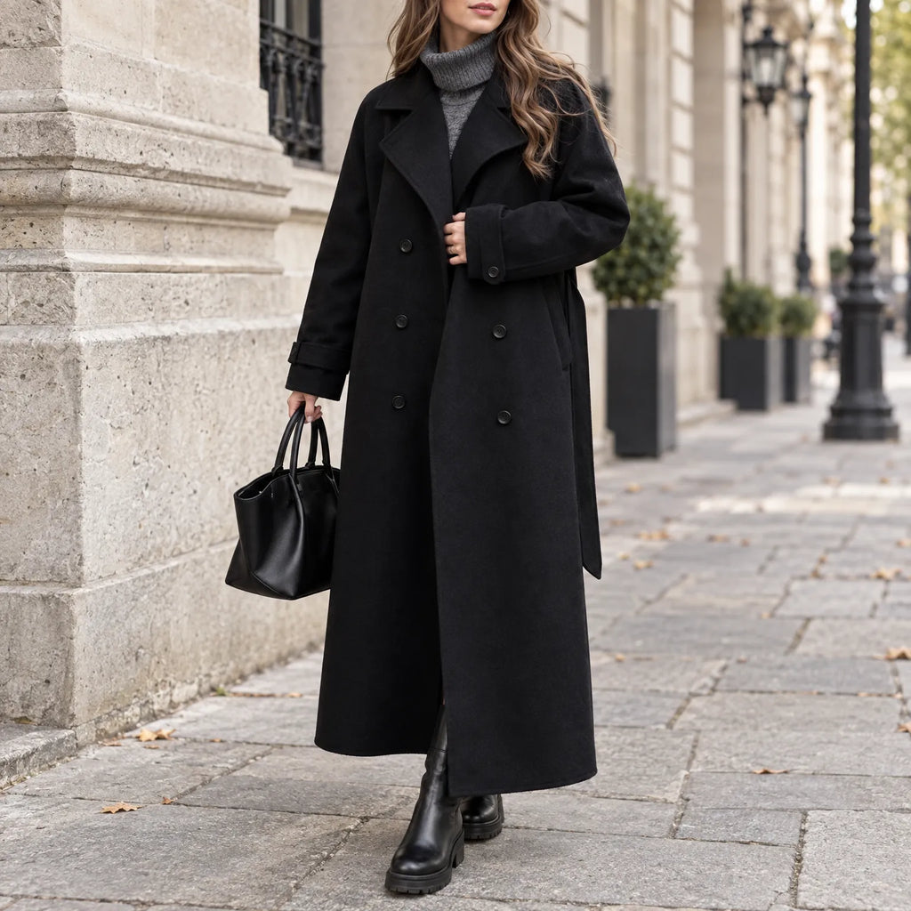 Althara - Women's Long Double Breasted Coat