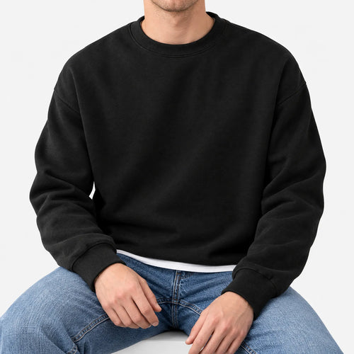 Amslow - Loose-Fitting Drop Shoulder Sweatshirt