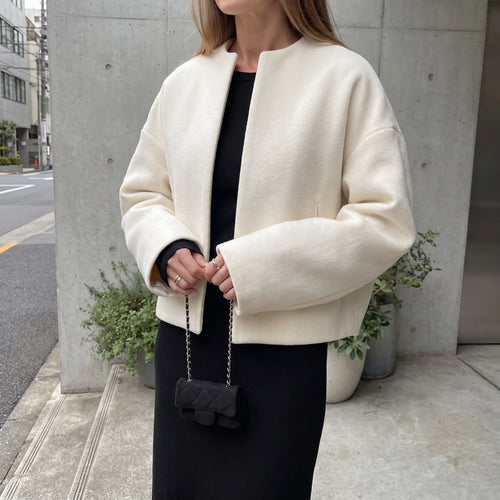 Avelara - Women's Casual Collarless Jacket