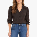 Avenelle - Ruffle Collar Button Front Blouse