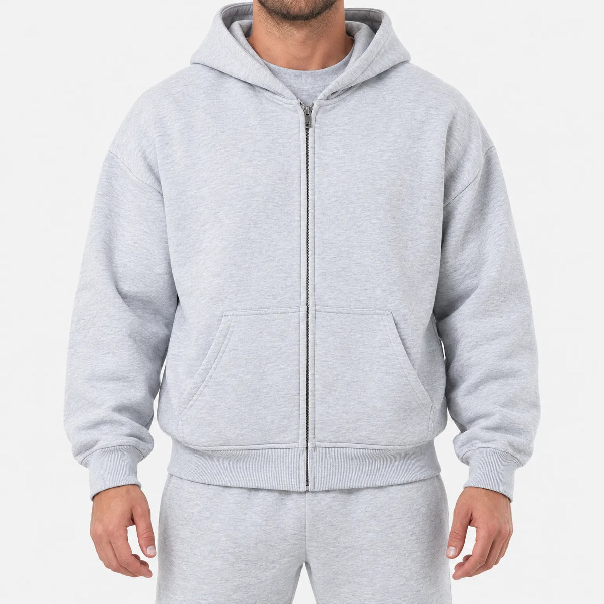 Brantex - Relaxed Fit Zipped Hoodie
