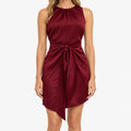 Bravon - Long Sleeve Belted Mini Dress