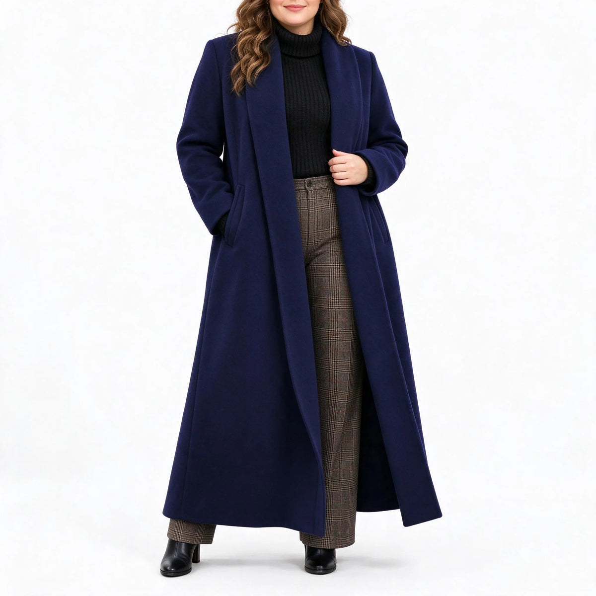 Bremley - Long Open Front Tailored Duster Coat