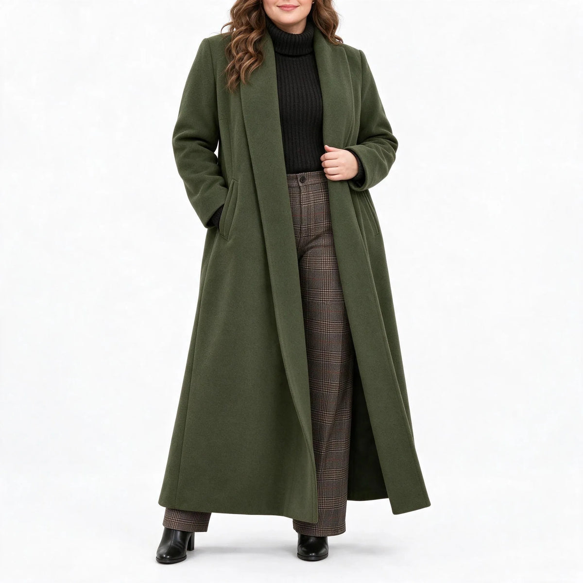 Bremley - Long Open Front Tailored Duster Coat
