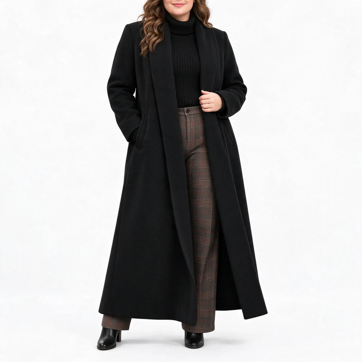 Bremley - Long Open Front Tailored Duster Coat