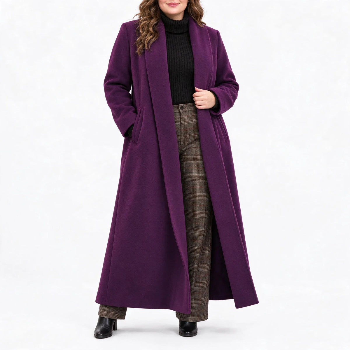 Bremley - Long Open Front Tailored Duster Coat
