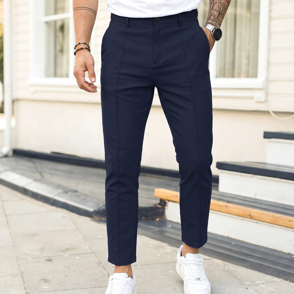 Brevio - Men's Smart Cropped Trousers