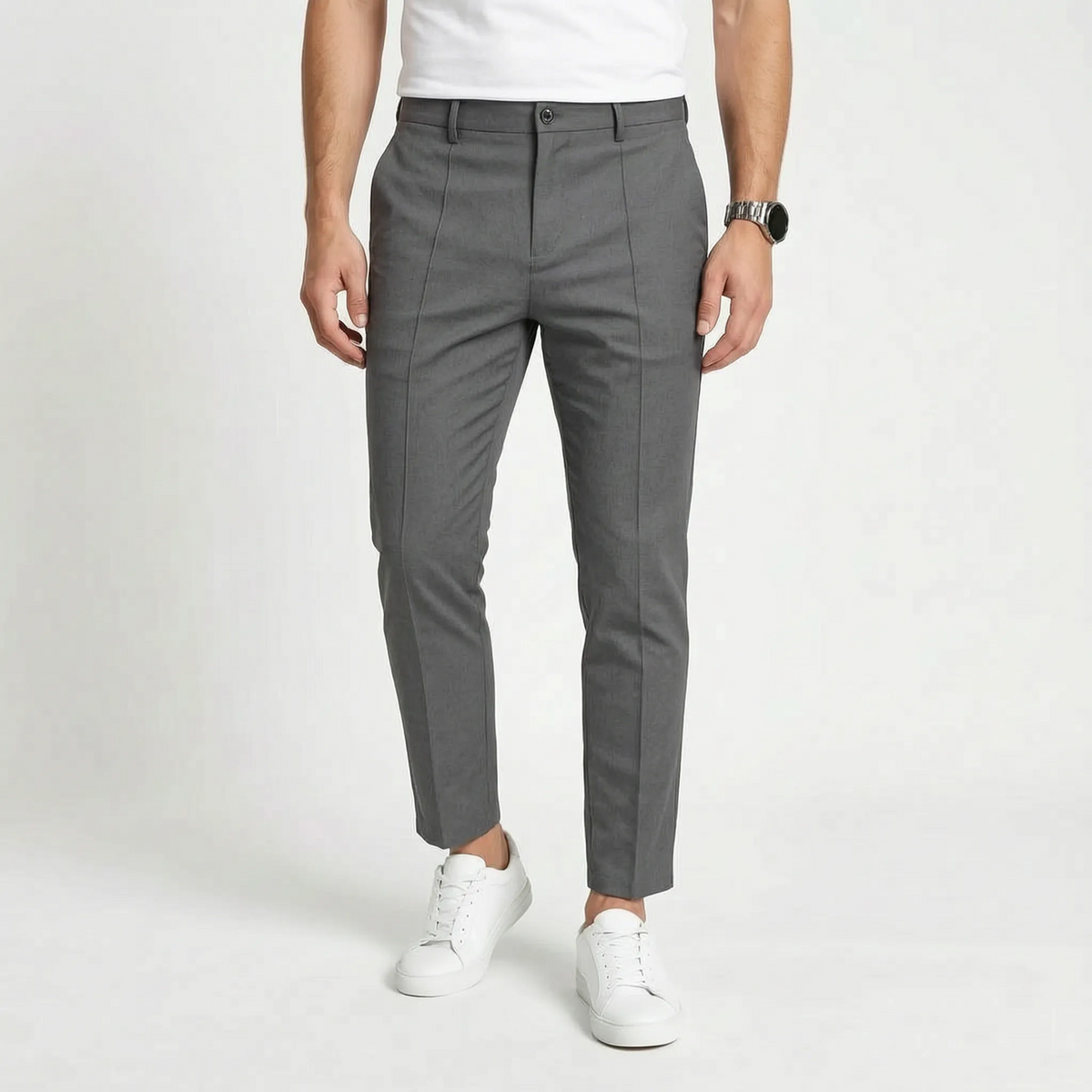 Brevio - Men's Smart Cropped Trousers