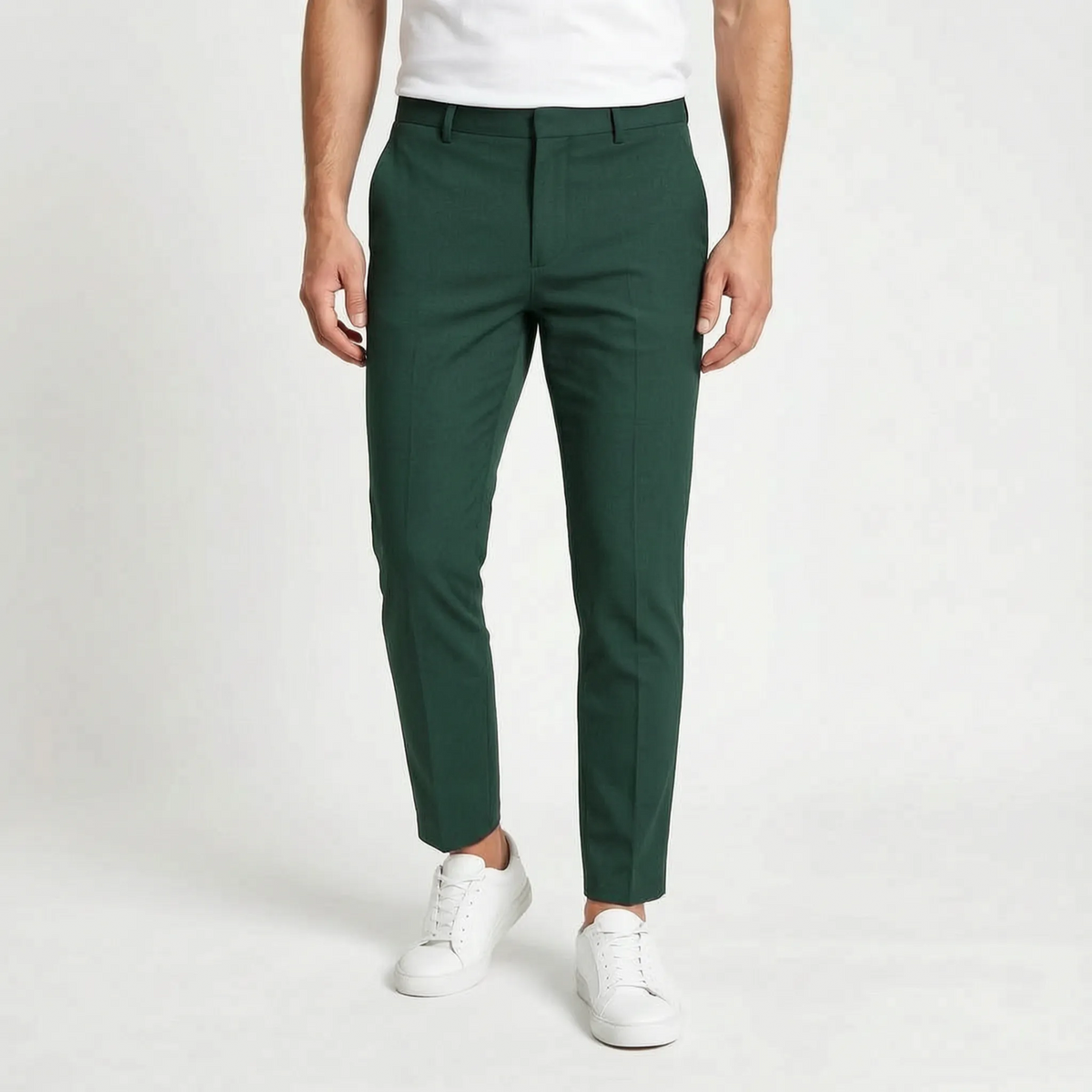 Brevio - Men's Smart Cropped Trousers
