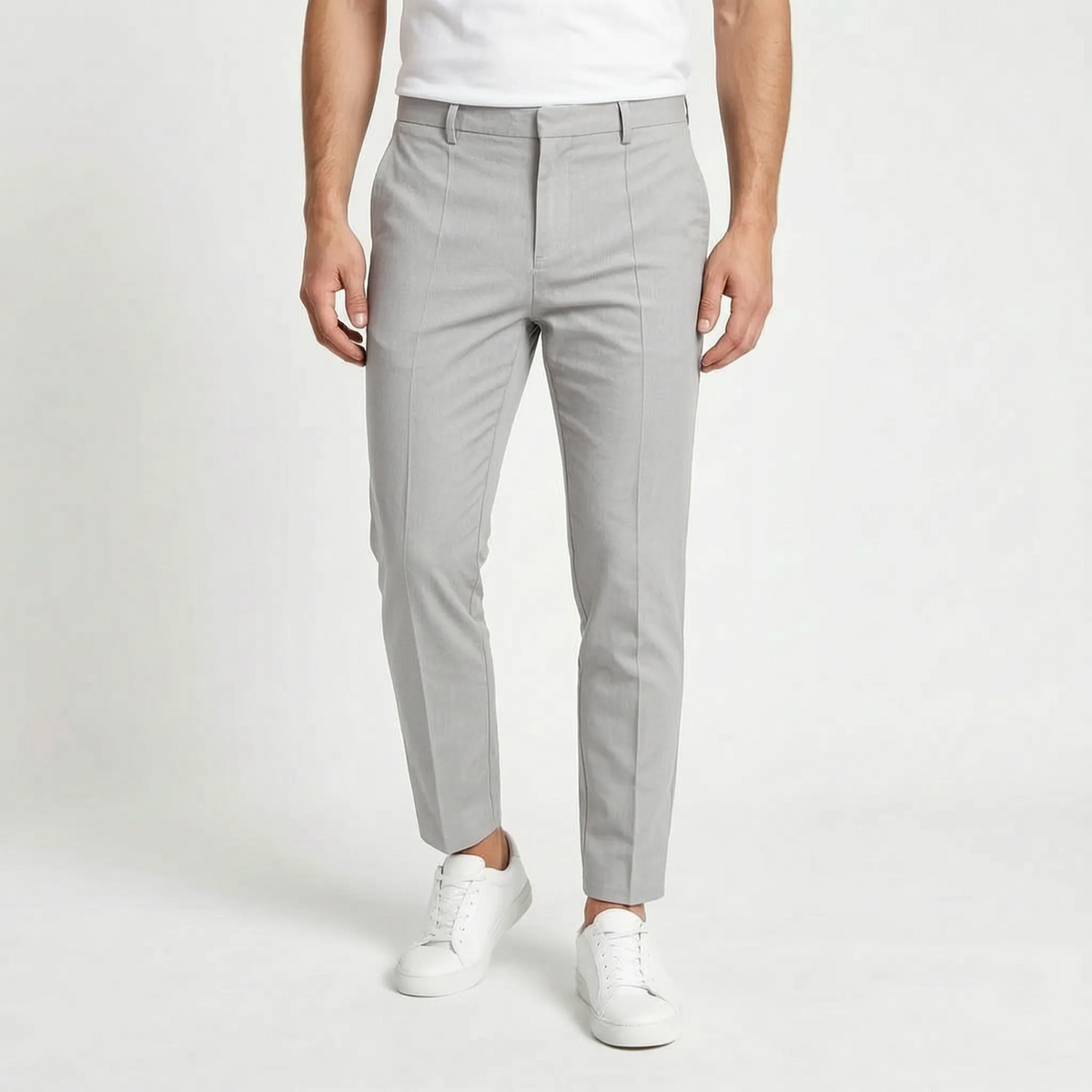Brevio - Men's Smart Cropped Trousers
