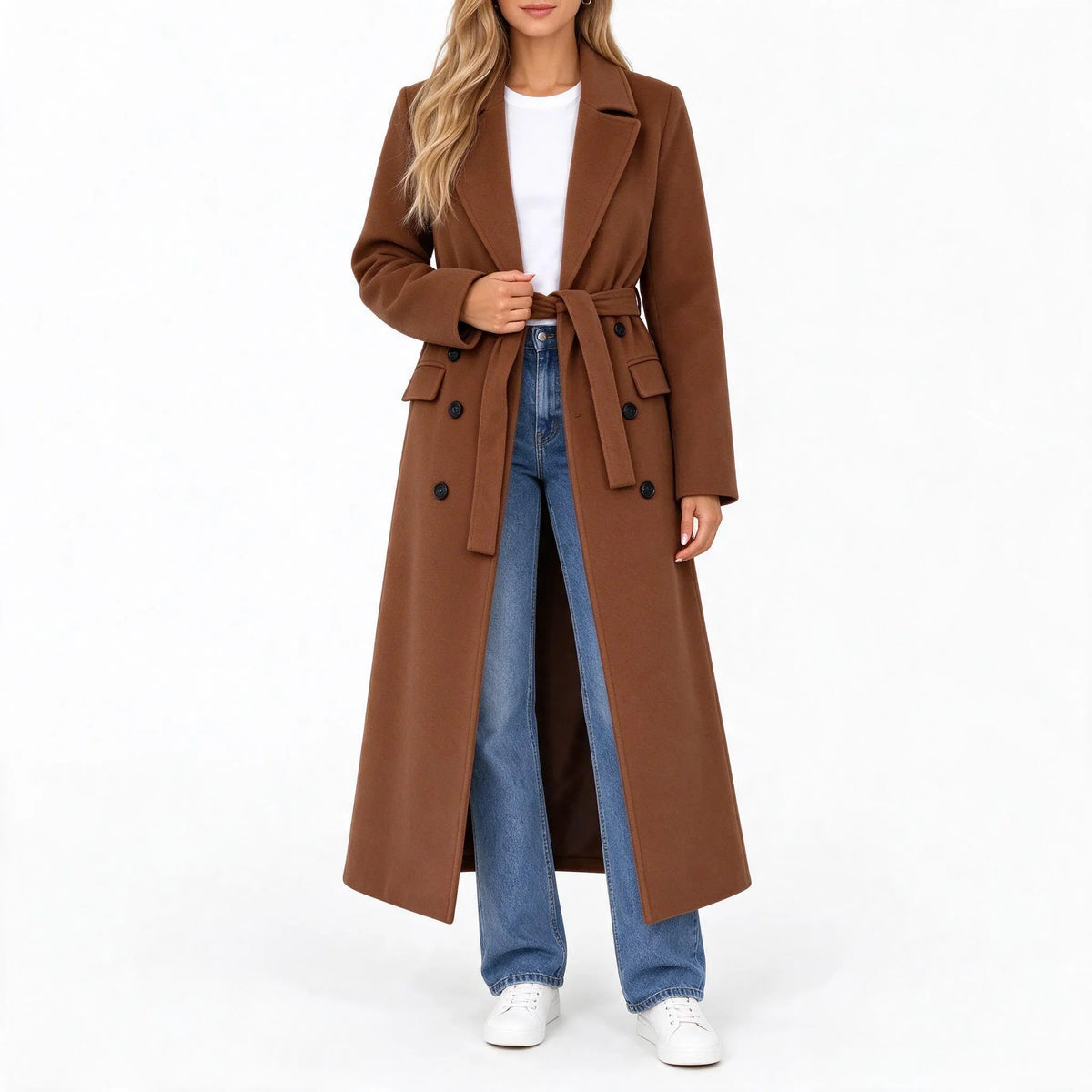 Brexlo - Double Breasted Long Tailored Coat