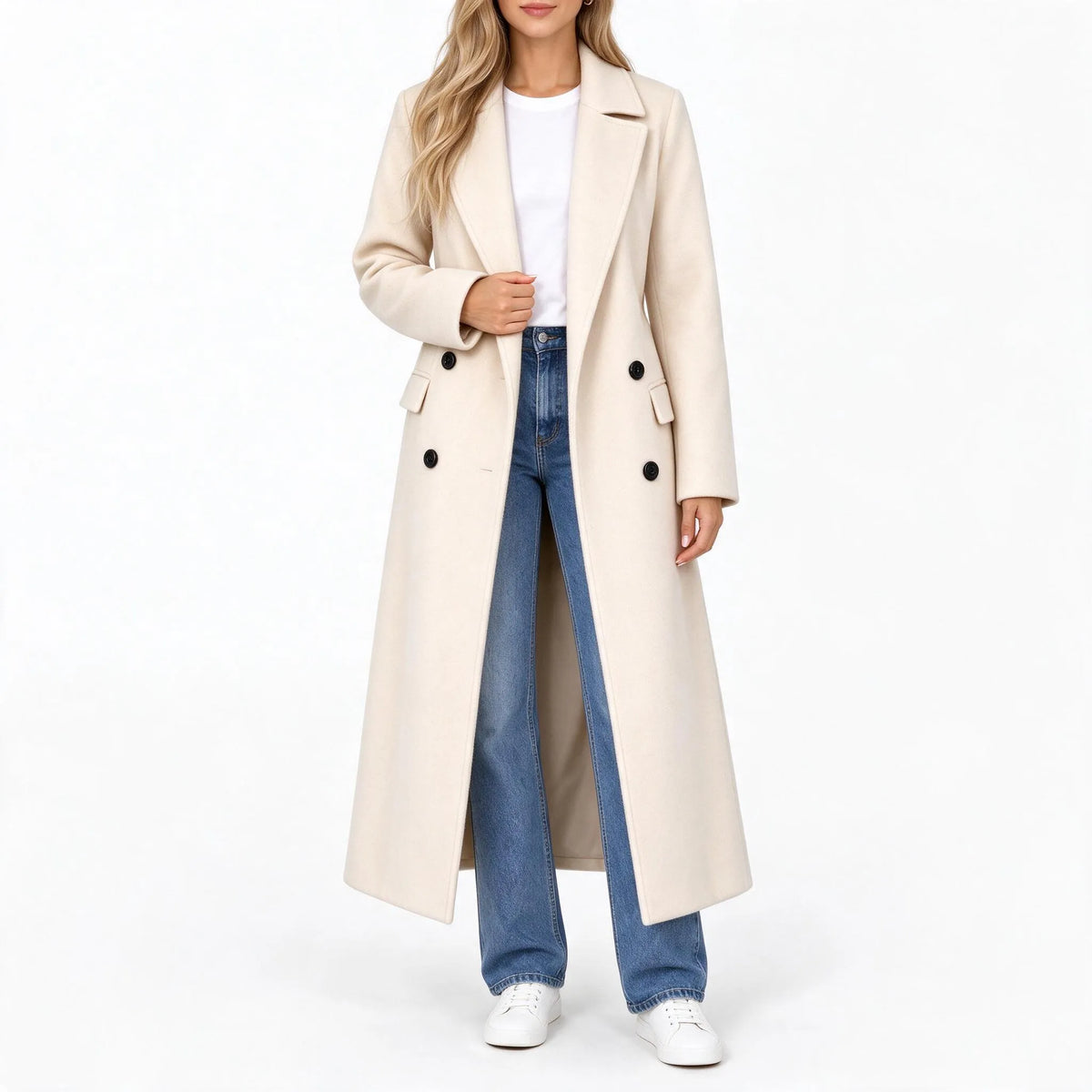 Brexlo - Double Breasted Long Tailored Coat