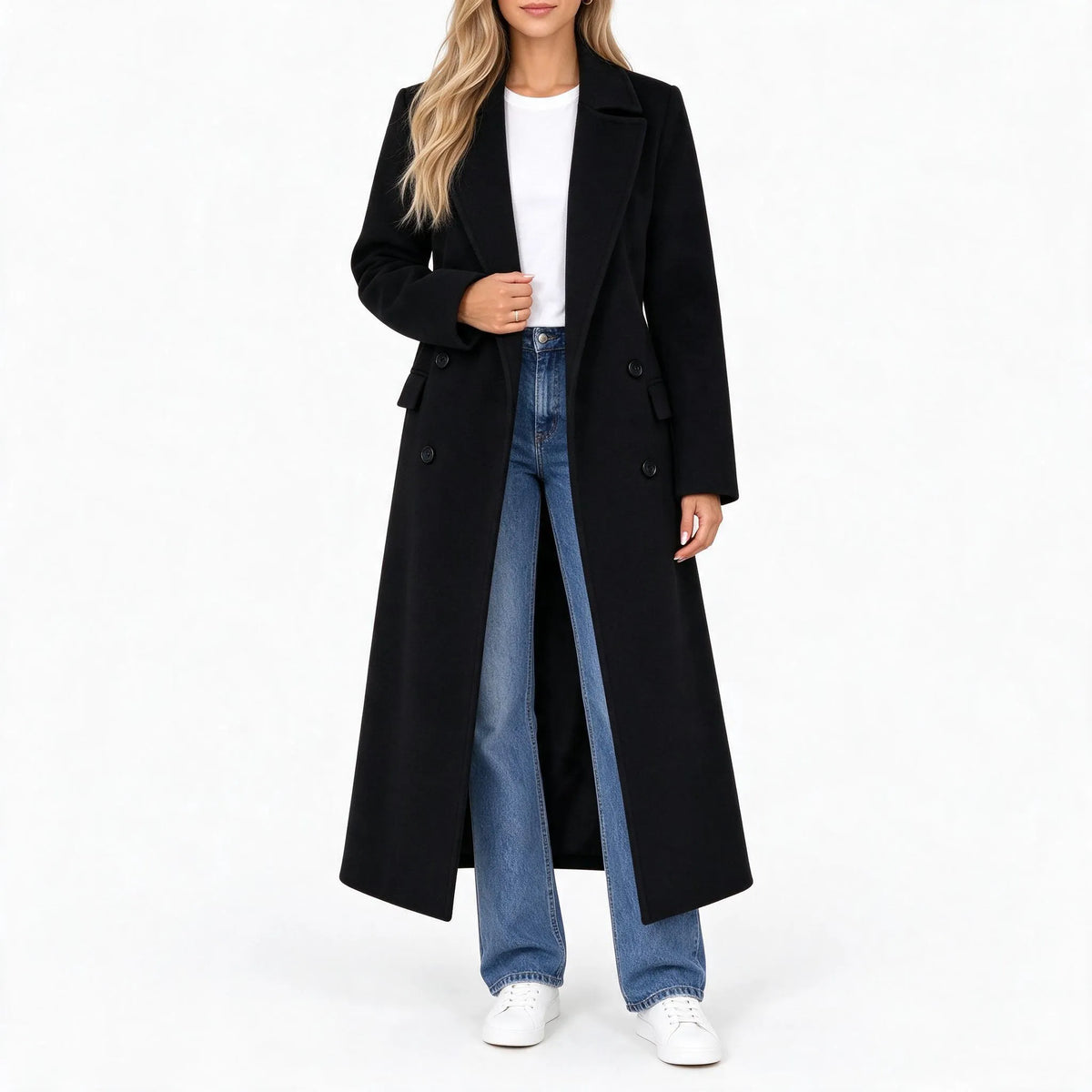 Brexlo - Double Breasted Long Tailored Coat