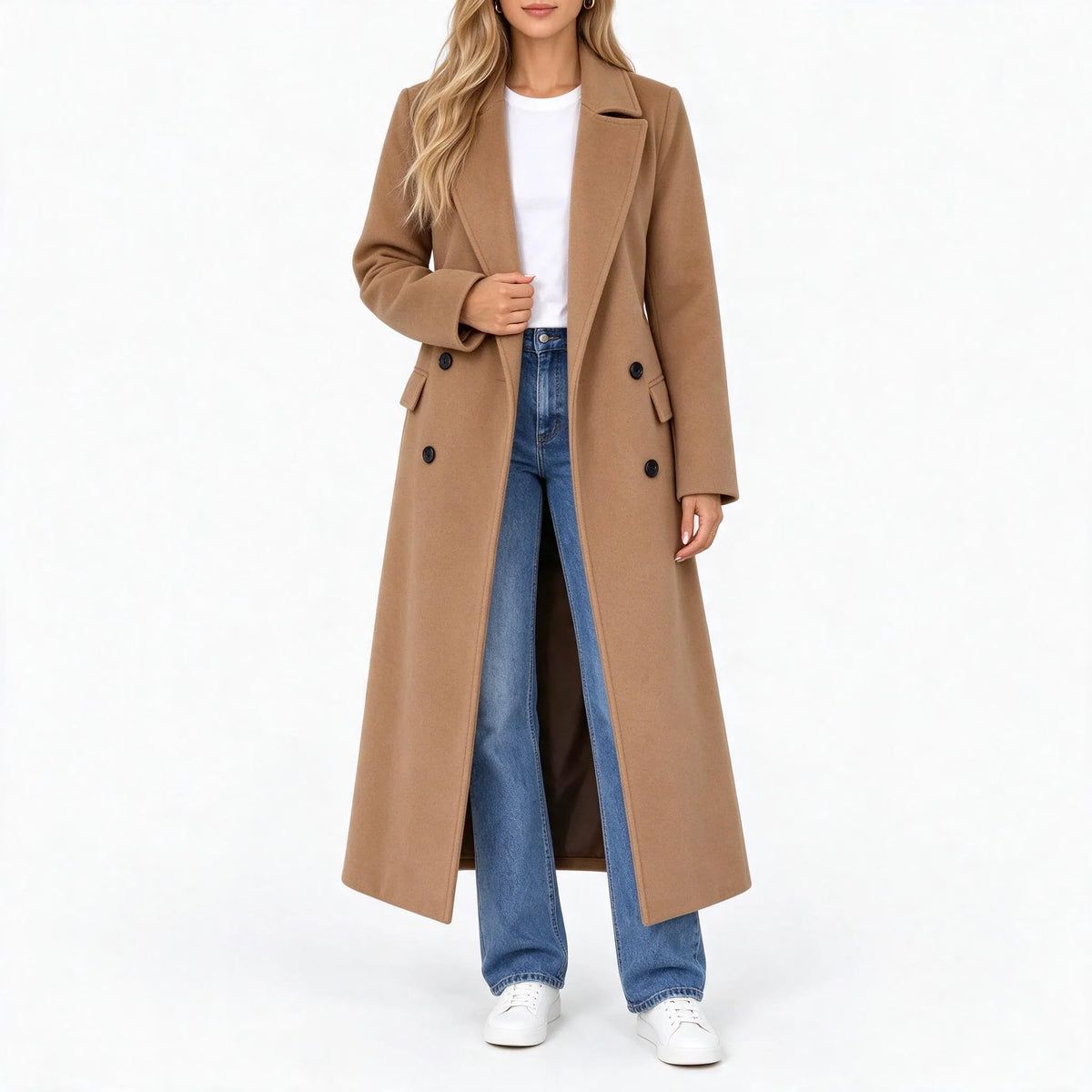 Brexlo - Double Breasted Long Tailored Coat