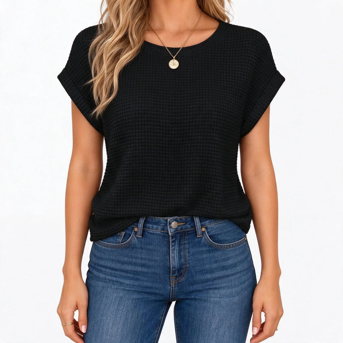 Brexten - Short Sleeve Twist Hem Top