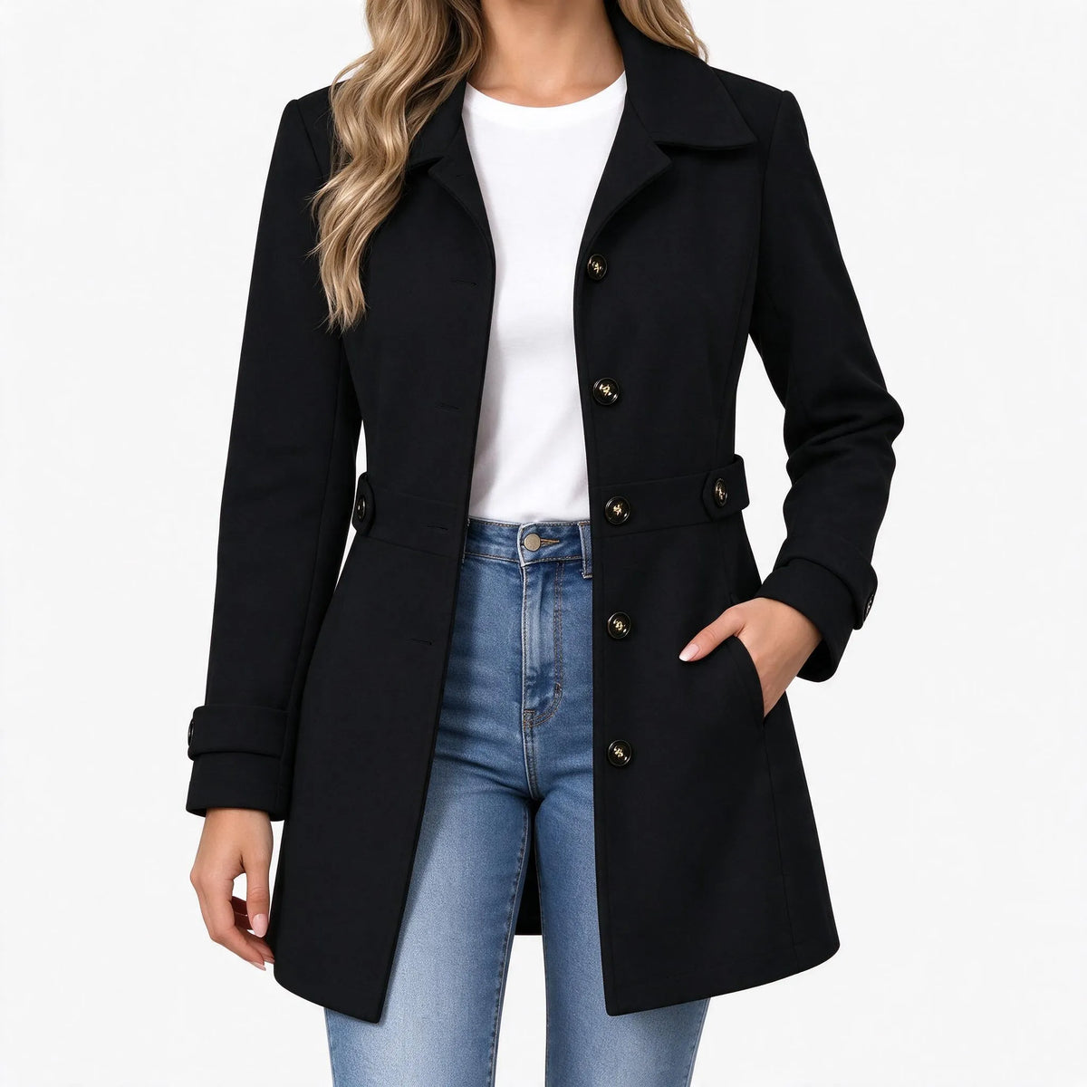 Bryton - Fitted Double Breasted Trench Coat