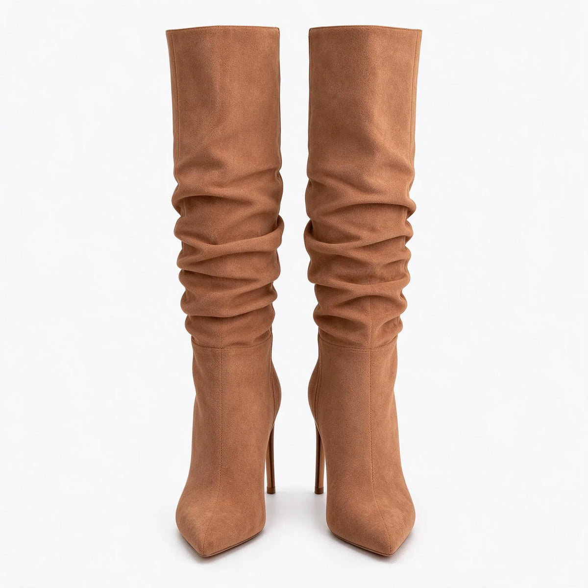 Caltira - Knee High Pointed Toe Heeled Boots