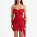 Cynthea - Strapless Boned Bodycon Cocktail Dress