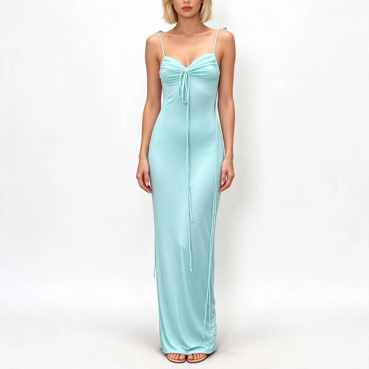 Dorythe - Sleeveless Cowl Neck Maxi Dress