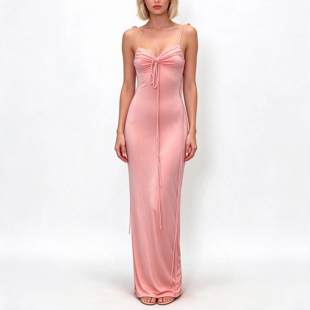Dorythe - Sleeveless Cowl Neck Maxi Dress