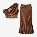 Drapina - Asymmetric Draped Top Co-Ord Set