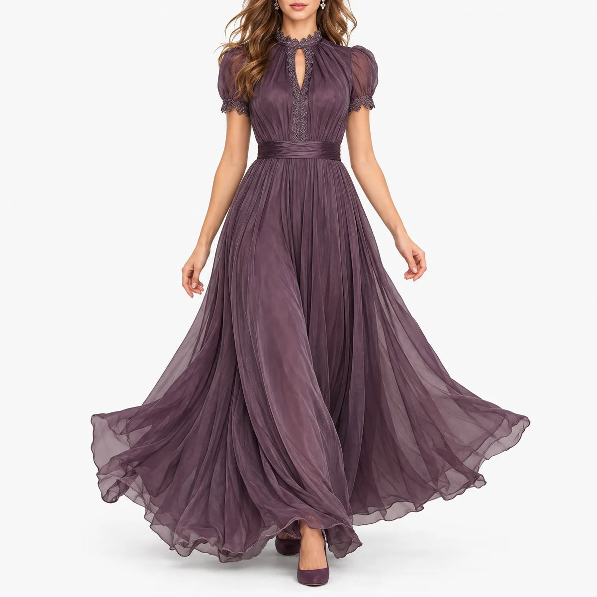 Elentina - Flowing Occasion Evening Maxi Dress