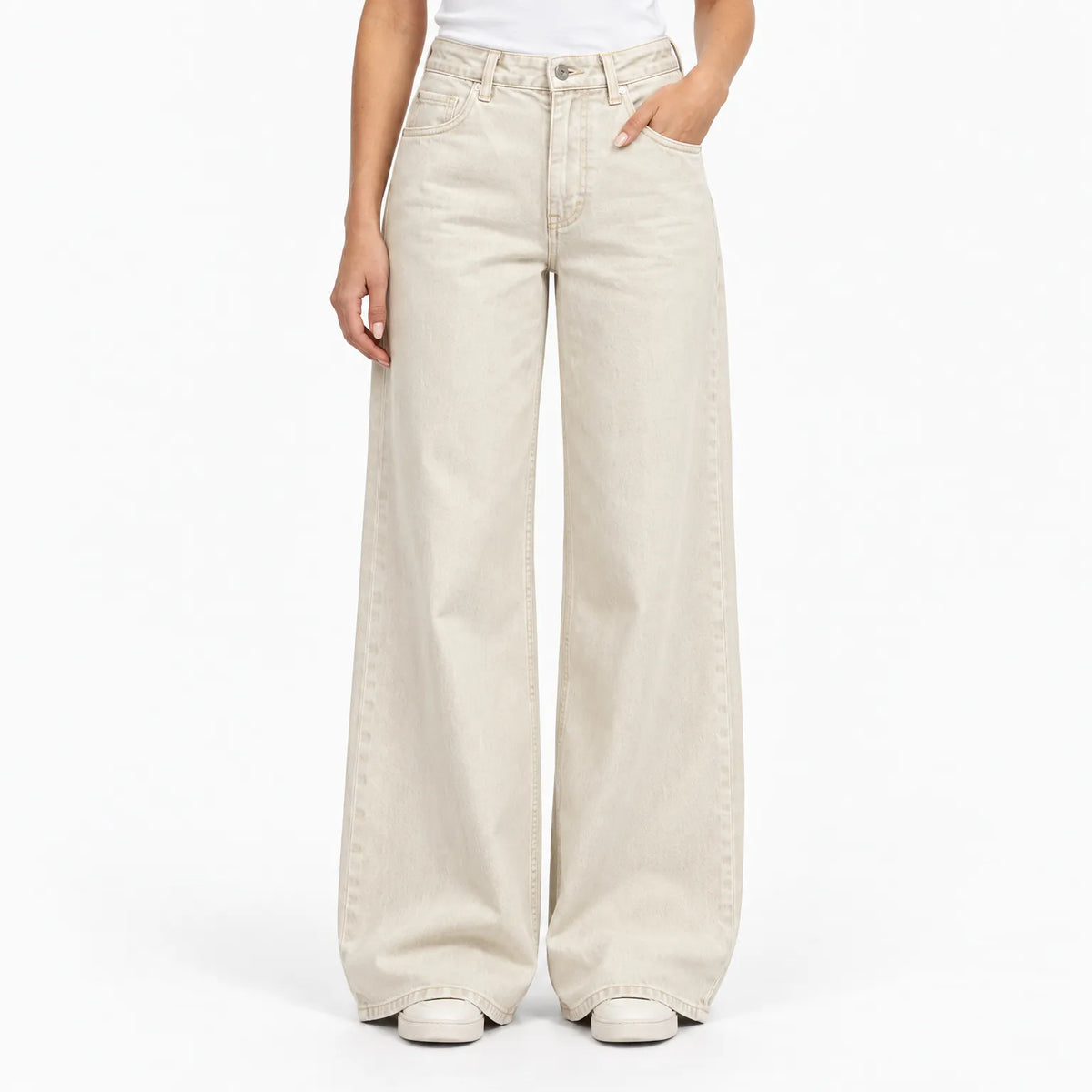 Frayton - Vintage Washed Wide Leg Jeans