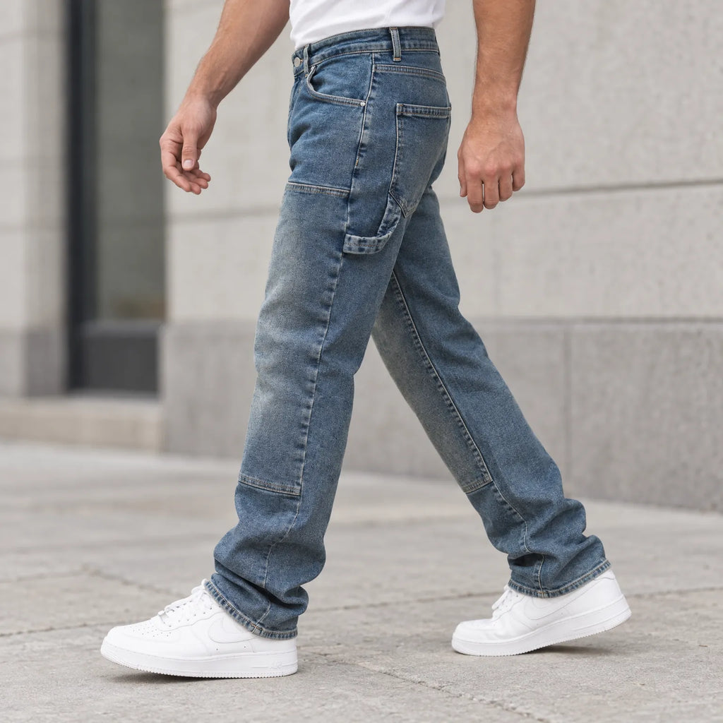 Kaelen - Relaxed Fit Utility Carpenter Jeans