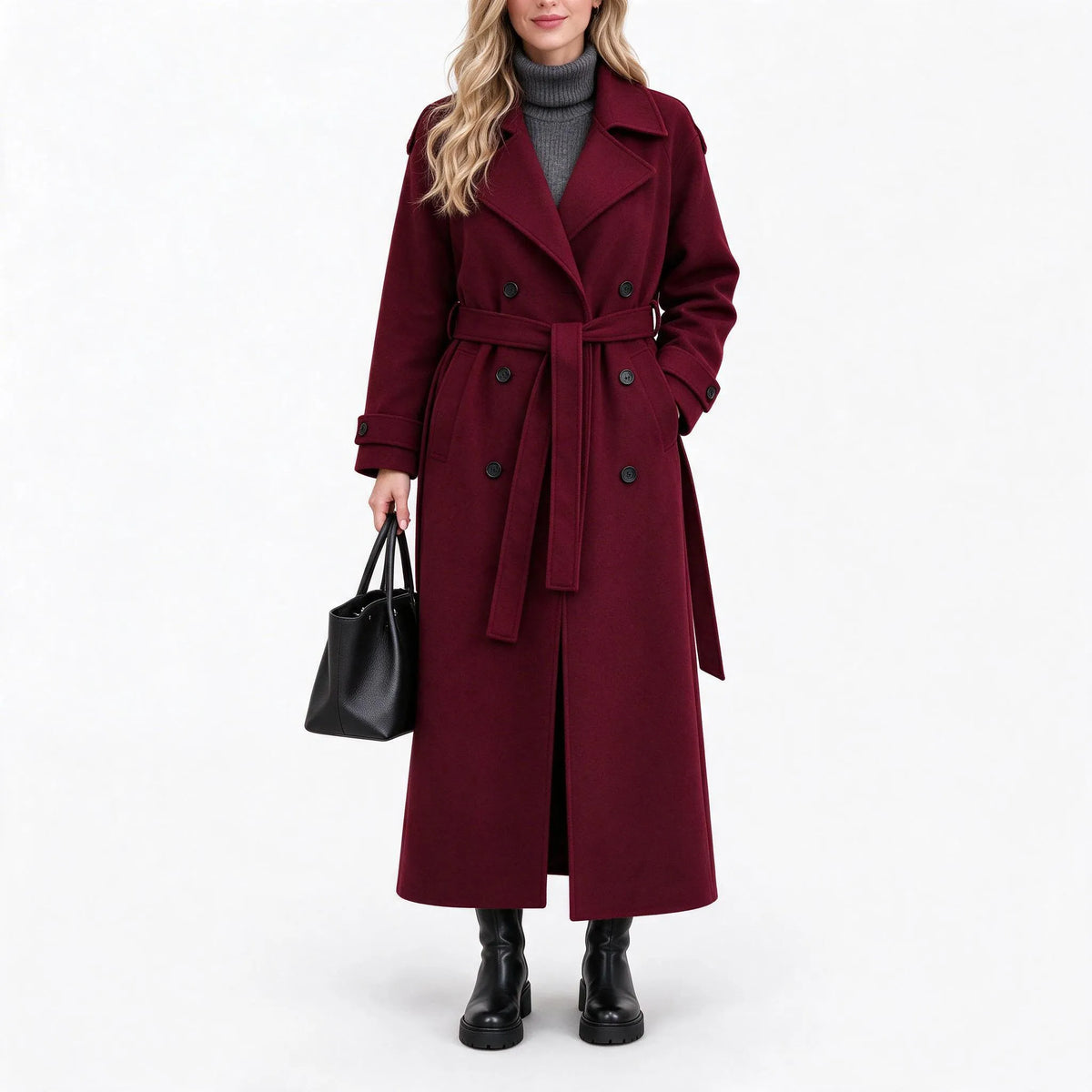 Kallio - Double Breasted Long Tailored Overcoat