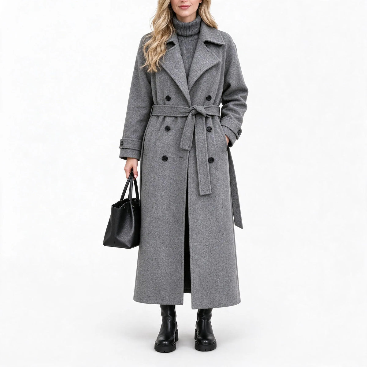 Kallio - Double Breasted Long Tailored Overcoat