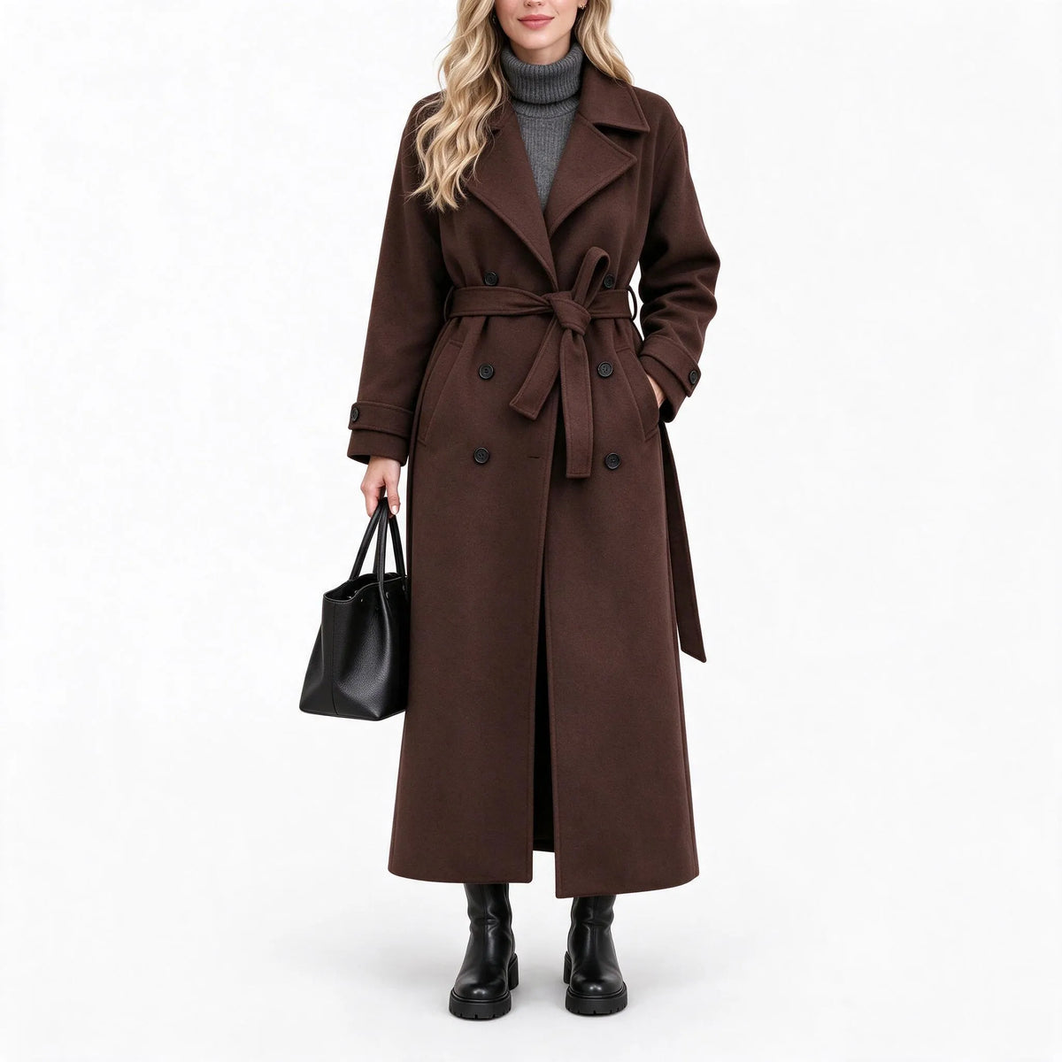 Kallio - Double Breasted Long Tailored Overcoat