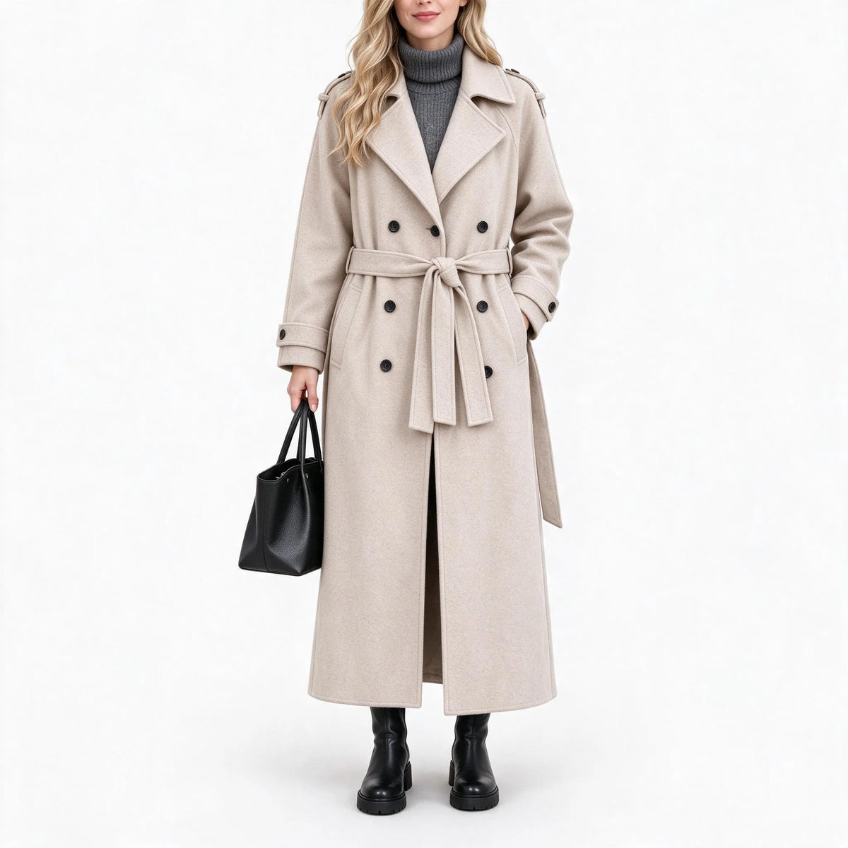 Kallio - Double Breasted Long Tailored Overcoat