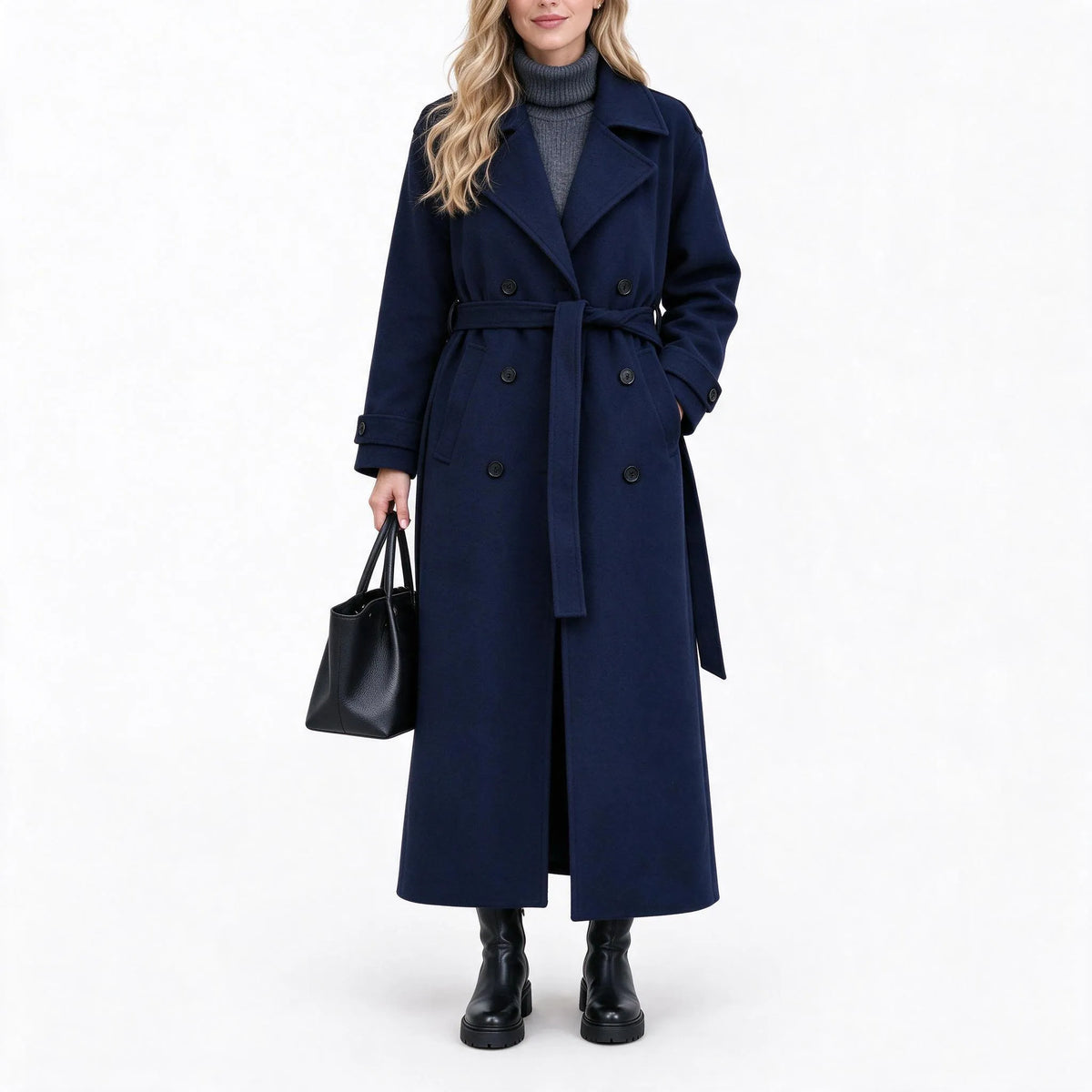 Kallio - Double Breasted Long Tailored Overcoat