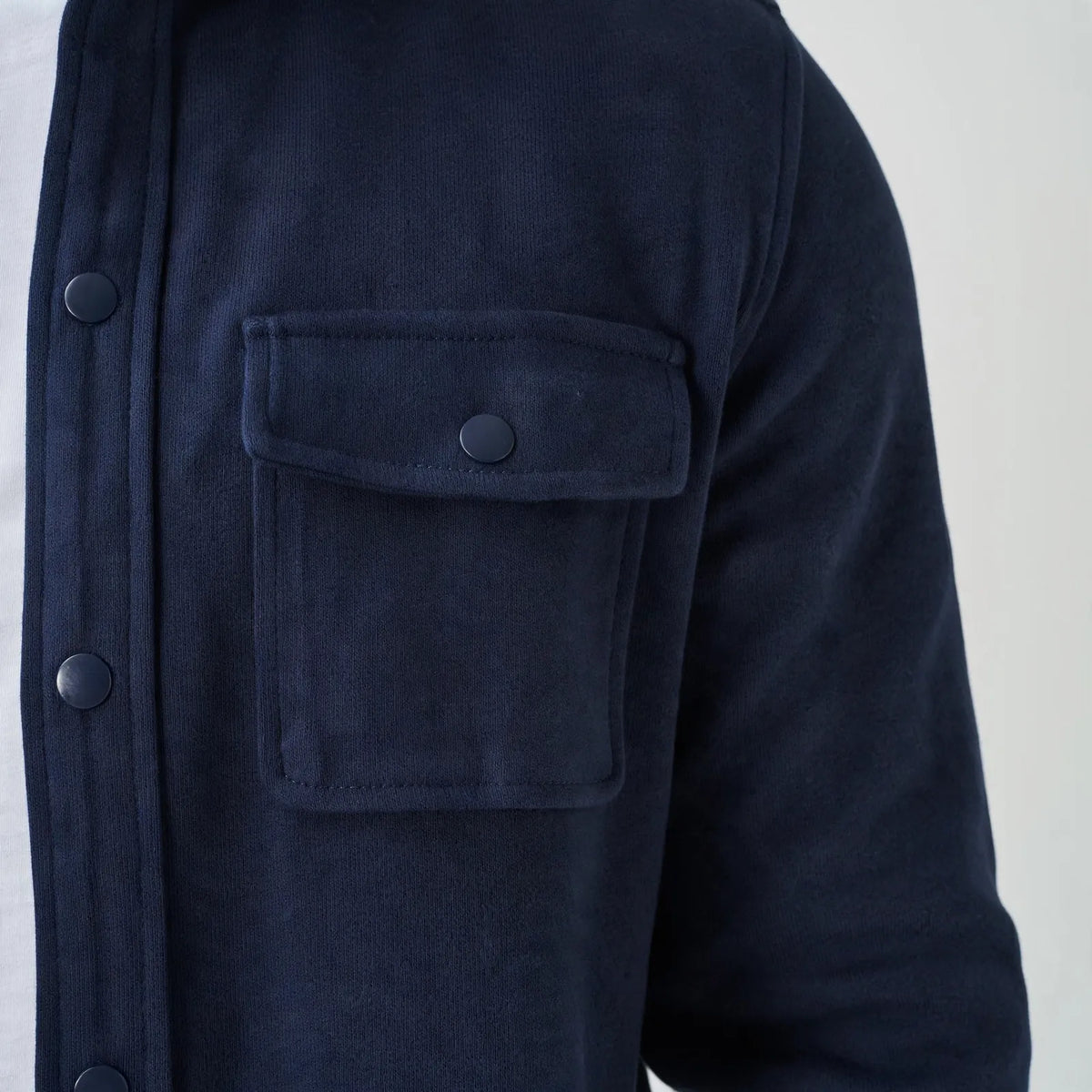 Kandor - Casual Straight Cut Popper Overshirt