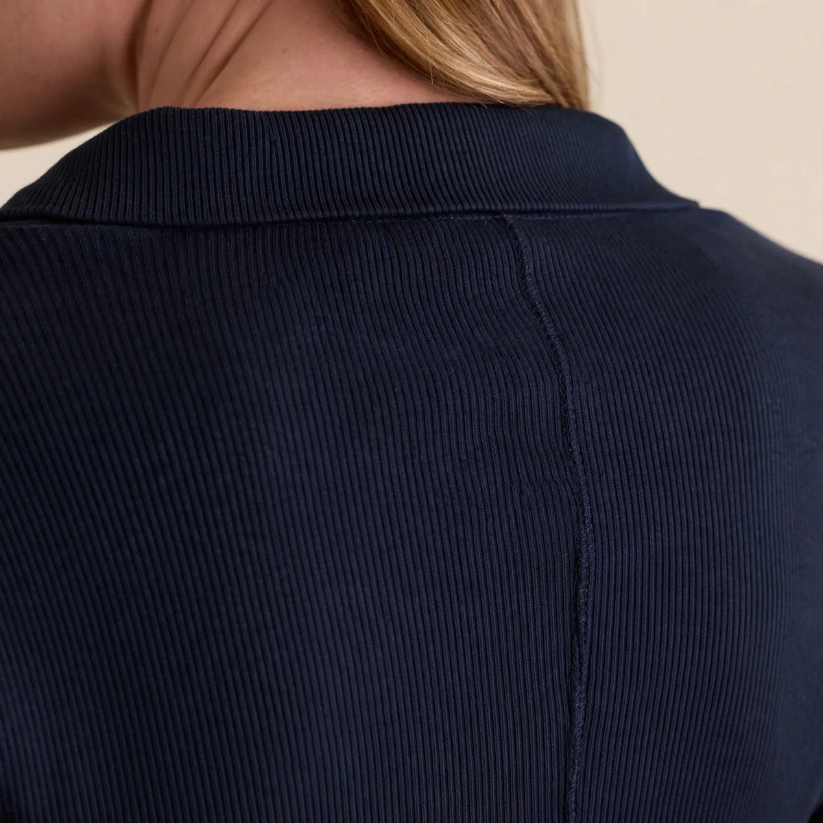 Kestin - Slim Fit Collared Ribbed Top