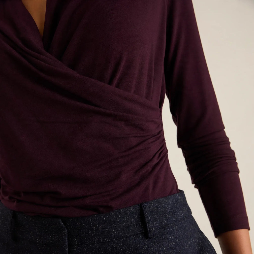 Kylani - Long Sleeve Wrap Front Top