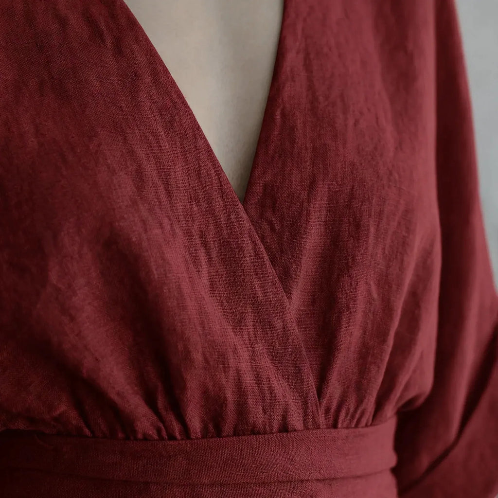 Morvane - Wide Leg Wrap Party Jumpsuit