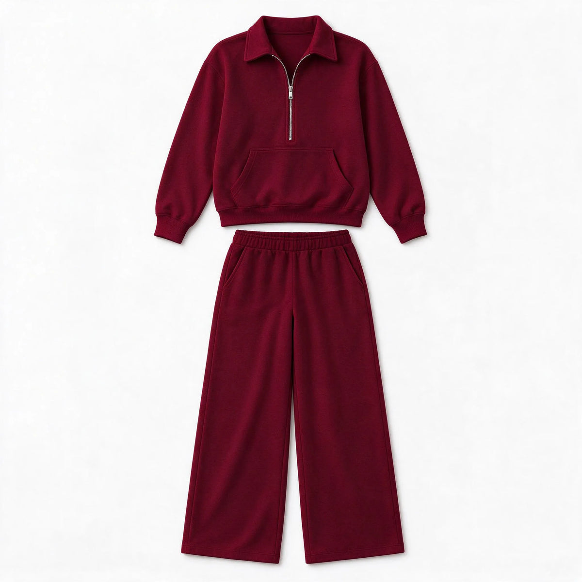 Novalia - Collared Half Zip Loungewear Set