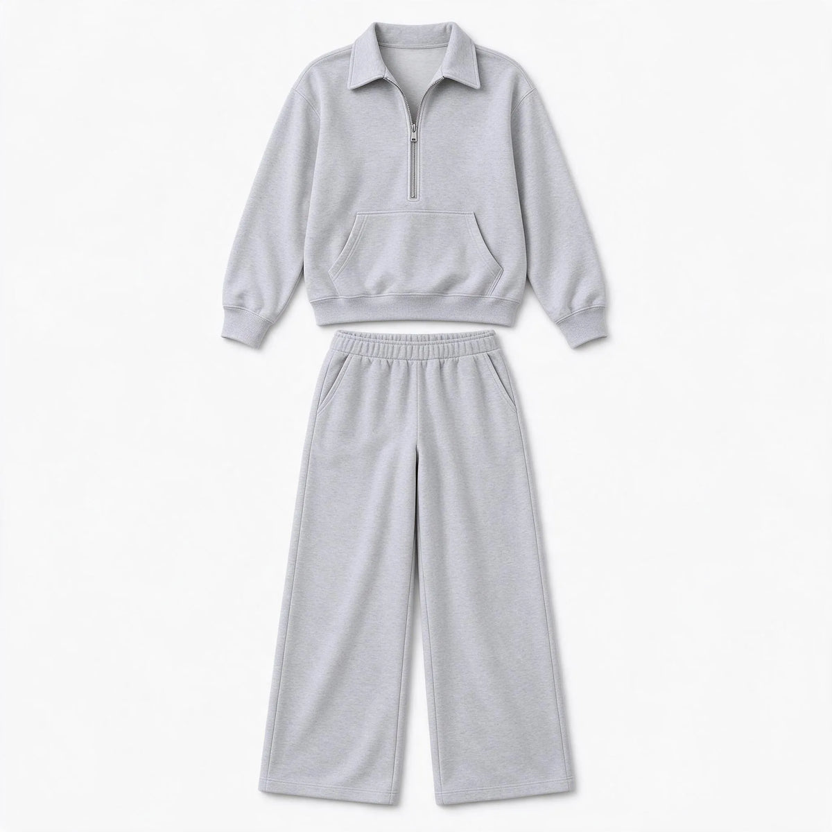 Novalia - Collared Half Zip Loungewear Set