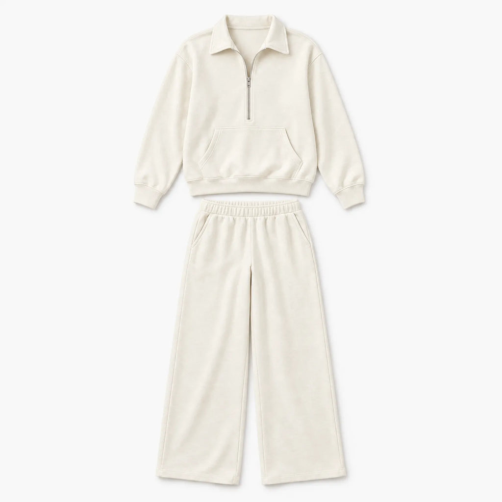 Novalia - Collared Half Zip Loungewear Set