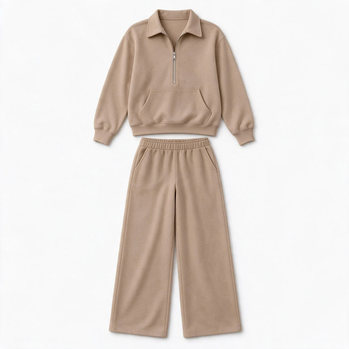 Novalia - Collared Half Zip Loungewear Set