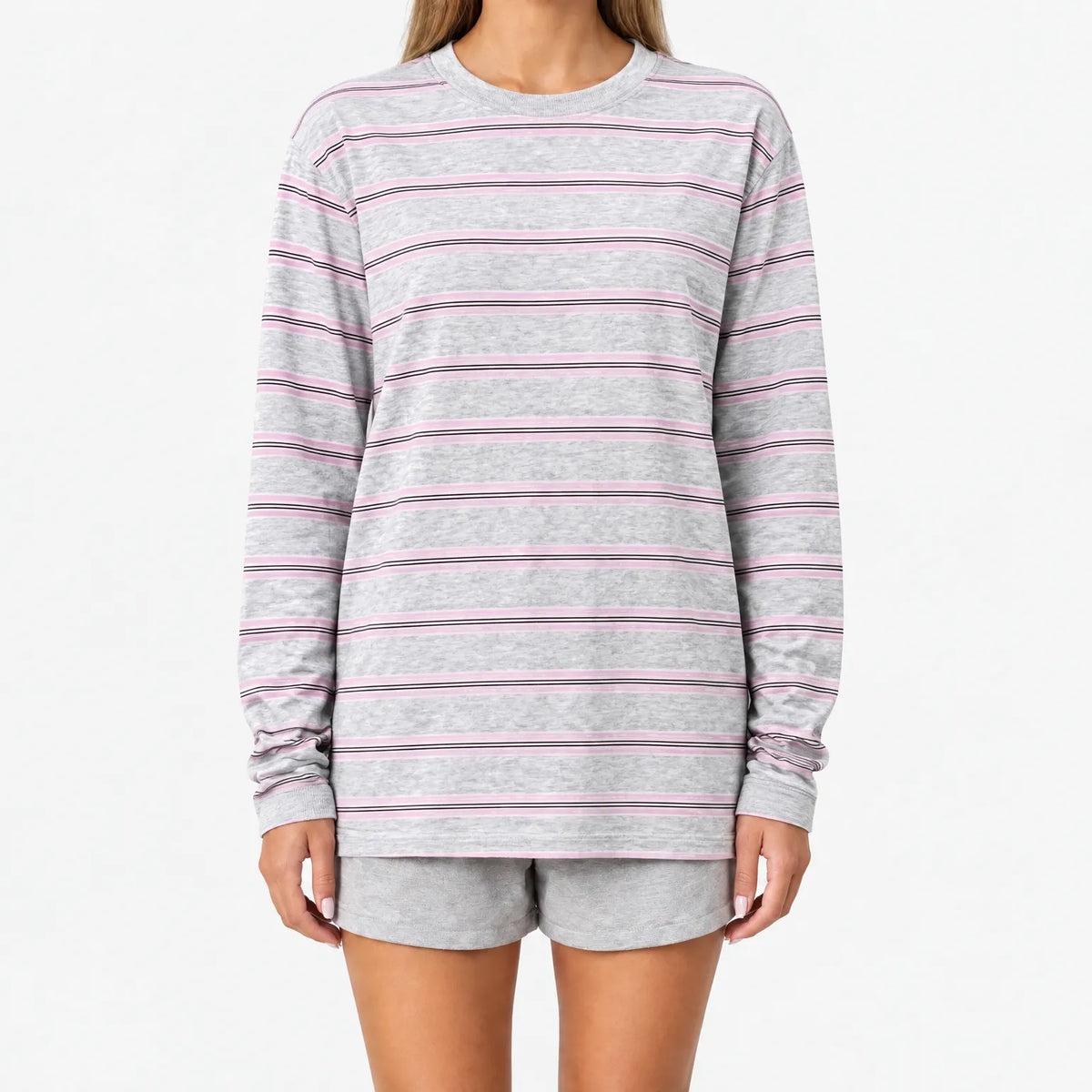 Ostrina - Long Sleeve Striped T-Shirt