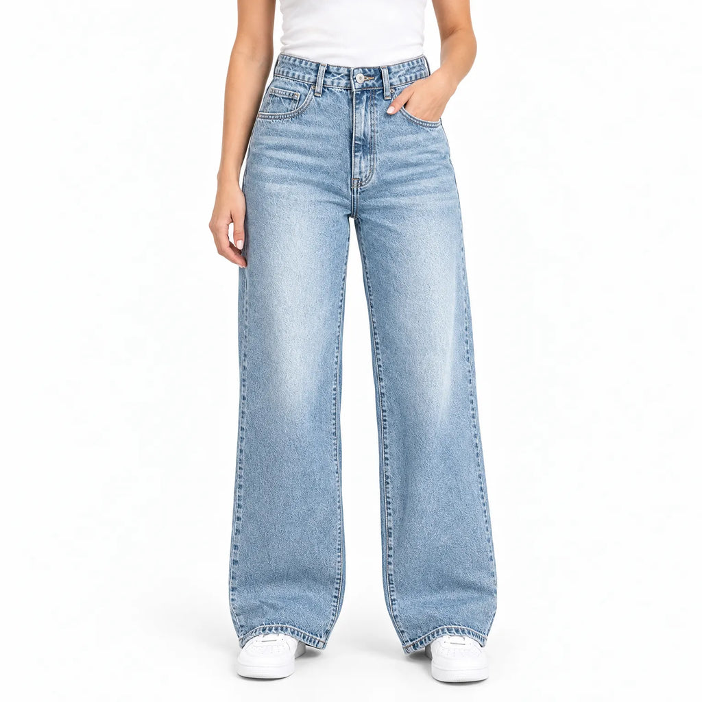Rovynt - High Waisted Wide Leg Jeans