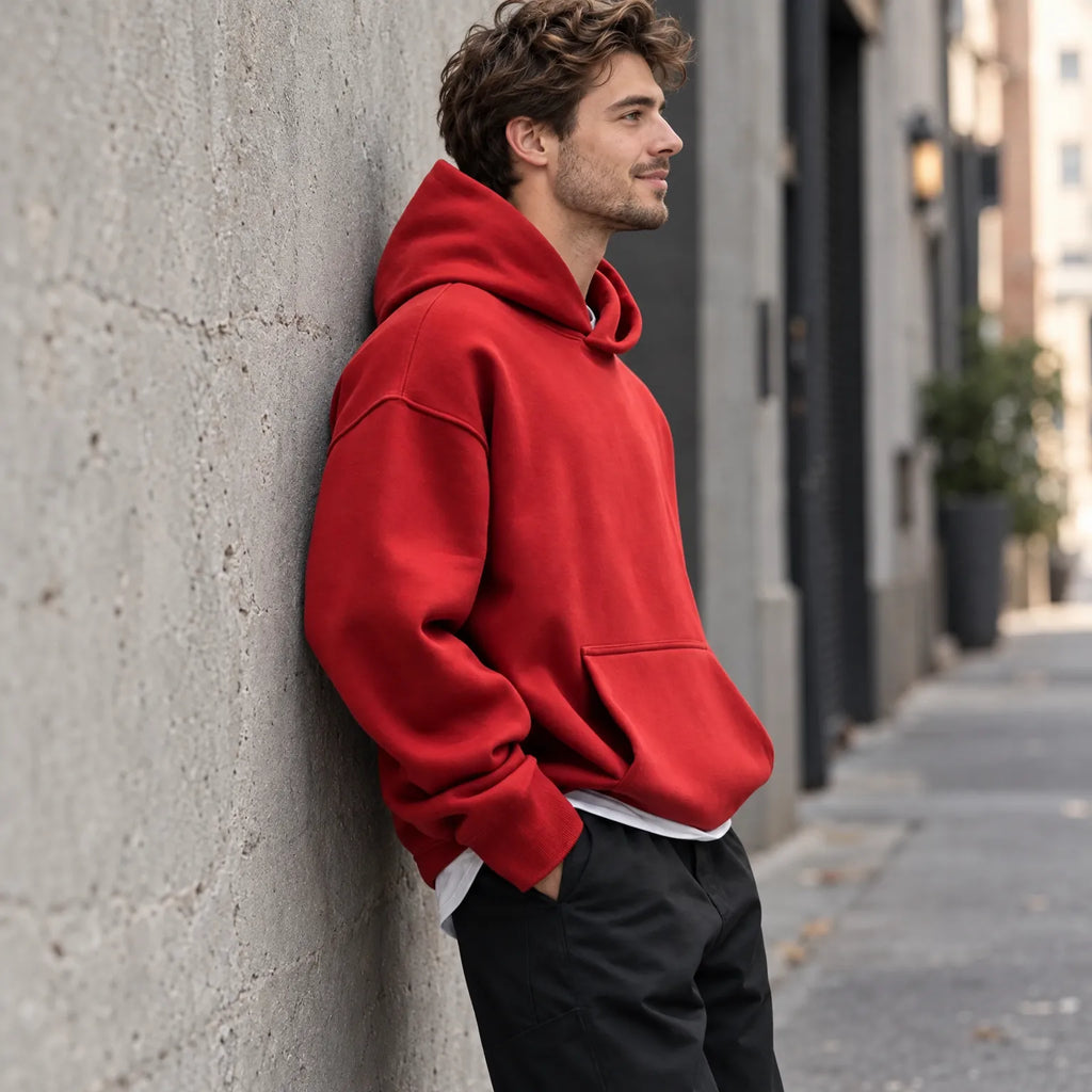 Solphex - Loose Fit Casual Fleece Hoodie