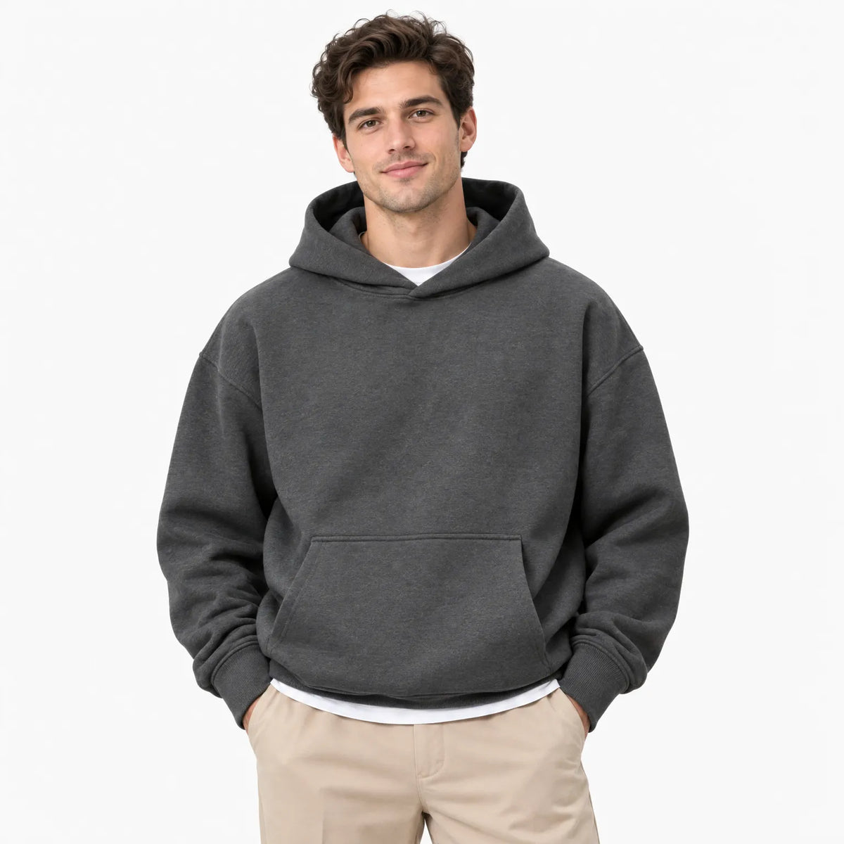 Solphex - Loose Fit Casual Fleece Hoodie
