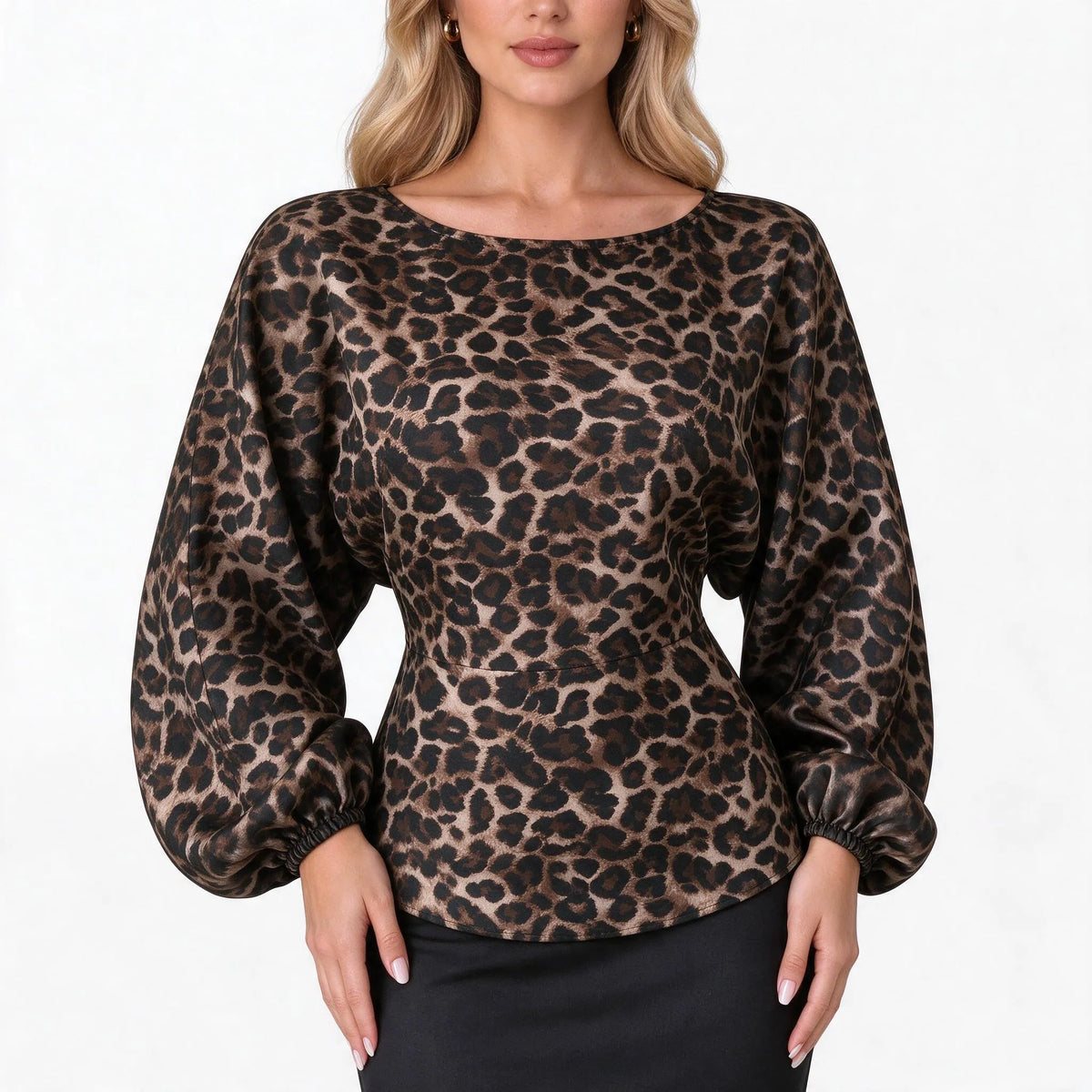 Solvane - Long Sleeve Boat Neck Women Blouse