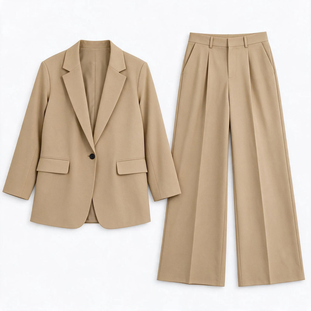 Sondria - Oversized Blazer And Wide Leg Trouser Set