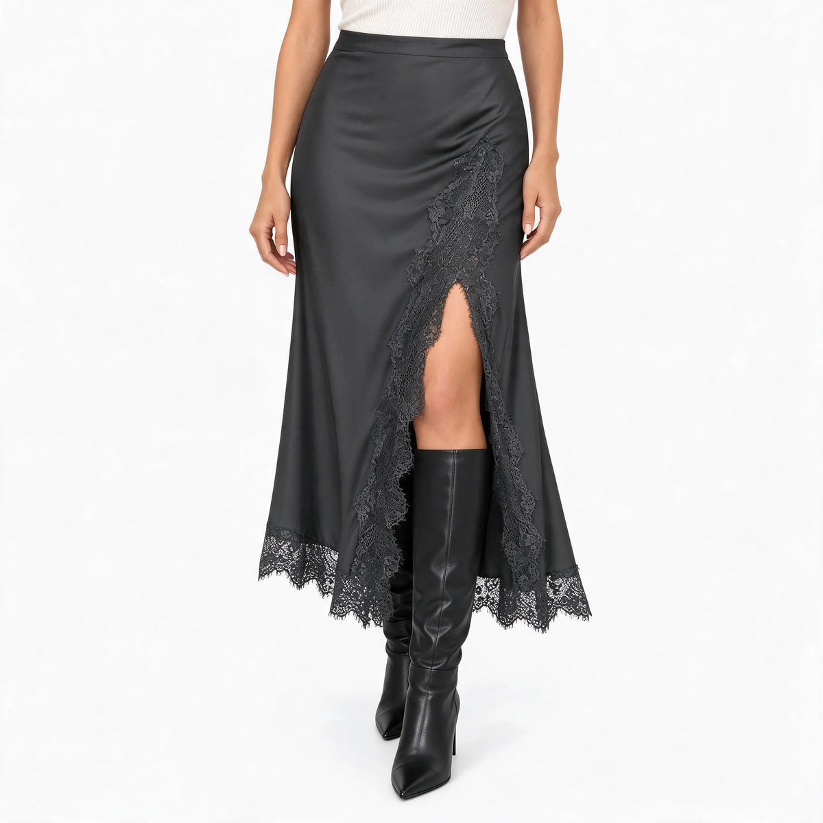 Sylene - Midi Length Skirt With Side Slit