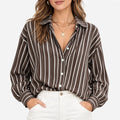 Tandis - Womens Relaxed Striped Long Sleeve Shirt