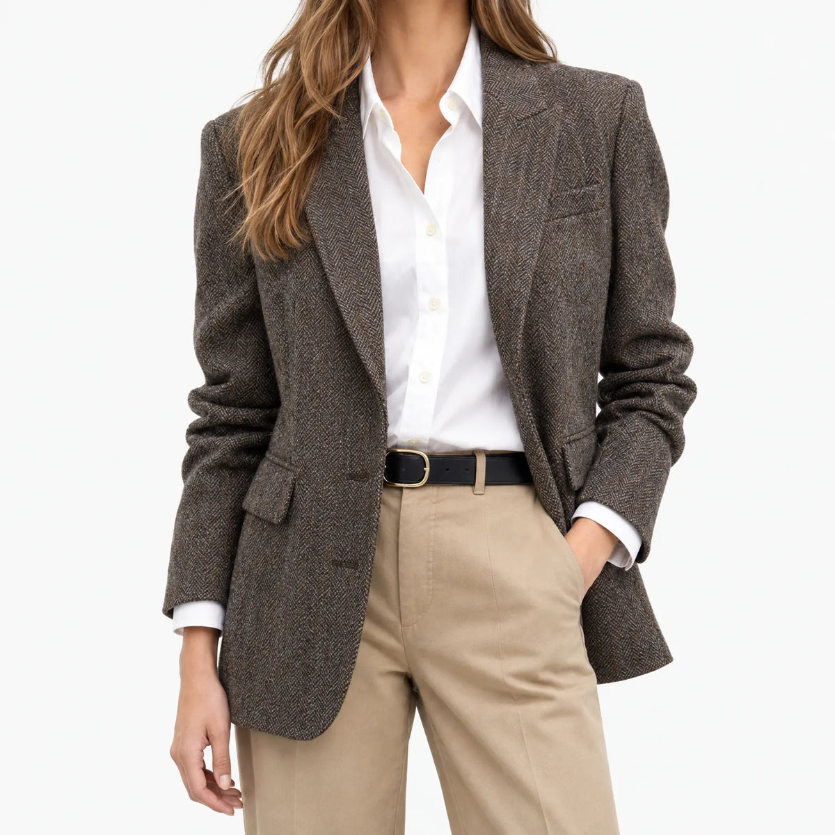 Tarnock - Relaxed Herringbone Blazer For Women